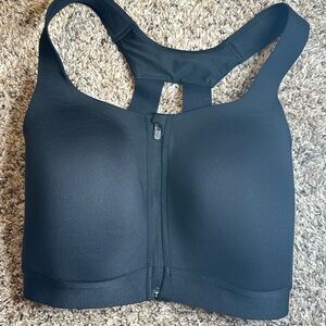 All in Motion High Support‎ Front Zip Sports Bra Black 34DD Adjustable
